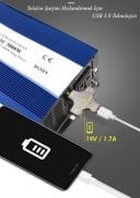 12V ALPEX 1000W TAM SİNÜS İNVERTER ŞARJLI İNVERTÖR