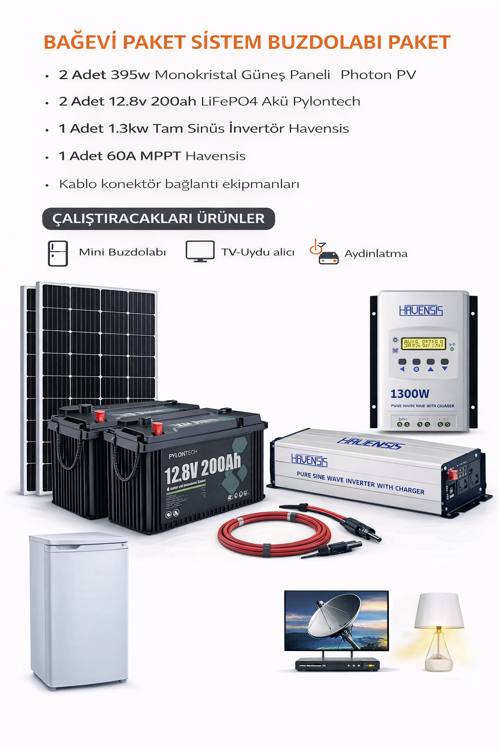 MİNİBUZDOLABI TV AYDINLATMA (3 MEVSİM) PAKETİ